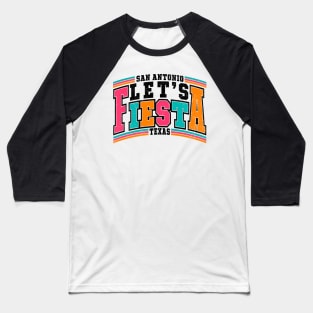 Cinco De Mayo Let's Fiesta San Antonio Texas Retro Vintage Baseball T-Shirt